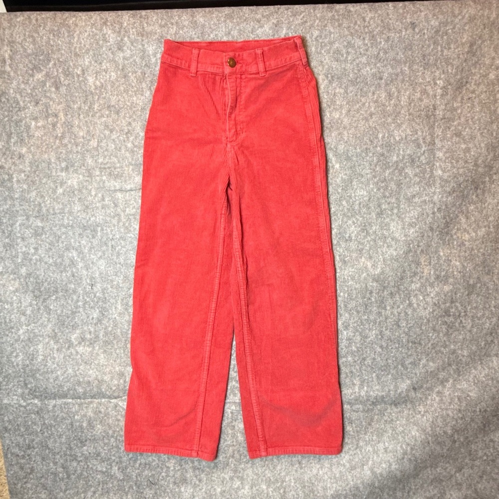 Billabong Wrangler Corduroy Pants Womens 27 Coral High Rise Wide Leg Collab